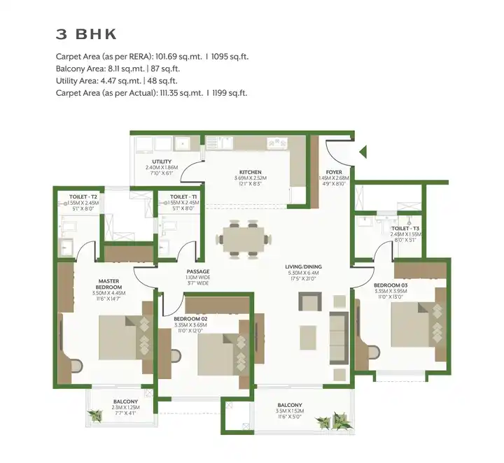 alembic cloud forest 3 bhk floor plan